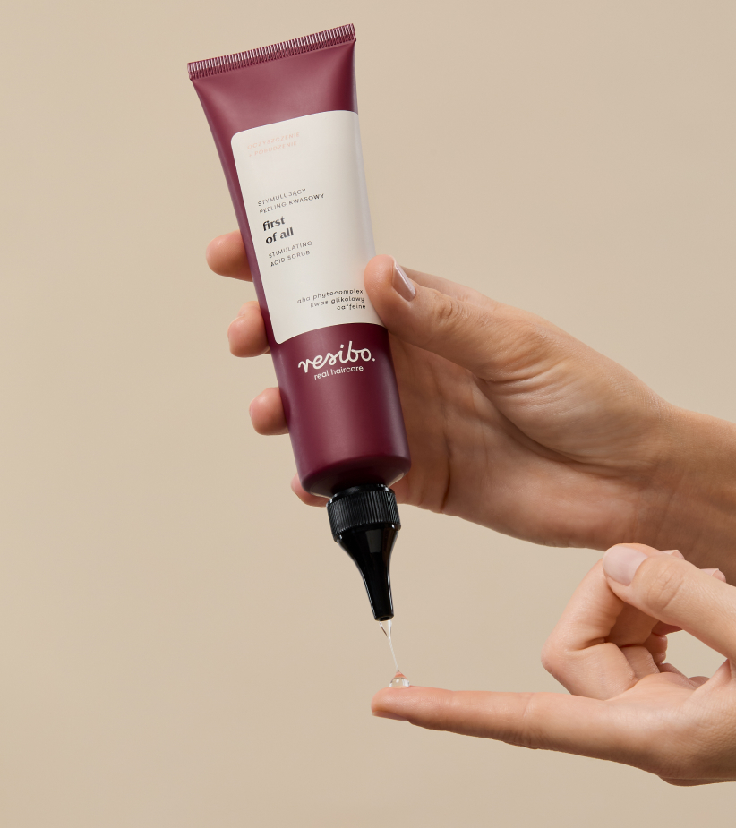 Stymulujący peeling do skóry głowy - dla czystej i nawilżonej skóry - Resibo