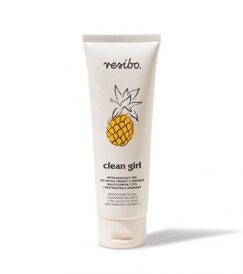 Clean Girl wygładzający żel do mycia twarzy z kwasem salicylowym 1,75% i ekstraktem z ananasa